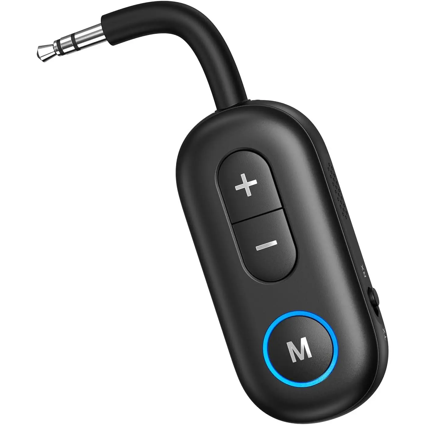 2-in-1 Bluetooth 5.3 Transmitter Receiver Audio Adapter, Mini Sized, Plug-N-Play, Low Latency, 35mm Audio Port, 14 Hours Use, Hands-Free Call, Aux Input for TV/PC/Car Home Stereo