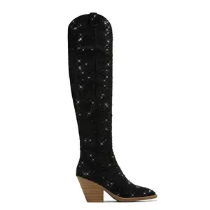 Nights In Nashville Embellished Cowgirl Boots - Black