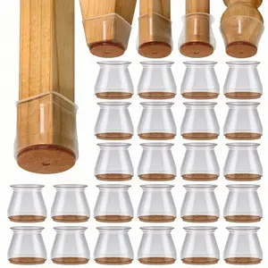 24-piece chair leg floor protection pad, chair leg cover, floor felt pad, noise reduction small size