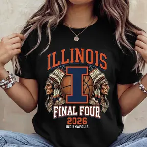 Illinois Final Four 2026 T-Shirt Basketball Logo, Indianapolis T-Shirt, Illinois basketball fan gift, March Madness 2026 graphic tee