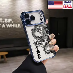 Chinese Dragon Lucky Year Auspicious Black and White TattooAesthetic Design Pattern Casing For iPhone 17 16 15 14 13 12 Samsung 22 23 24 25 Plus Pro Max Ultra Soft Silicon TPU Shockproof Protector Vintage Unique Fashion Mobile Phone Case