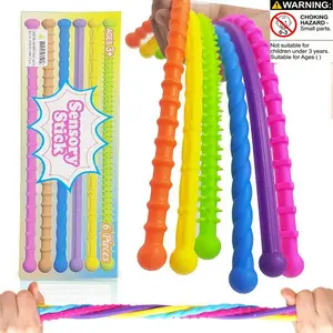 Sensory Stick Fun Stress Relief Toy, Textured Stress-Relief Toy for Twisting and Stretching, Engaging Activity for Kids, Fidget Gadget, Relaxation Stick, Soft Squishy Silicone, Relaxation Stick Solution, Sensory Stress Reliever