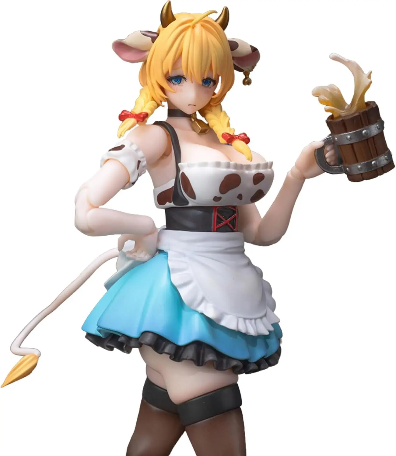 LADoTOYS 1/12 Scale Anime Action Figure - Beer Girl Daisy Torres, 6.5" CowGirl Mecha Girl Model Kit with Tavern Prop Kit, Moveable Eye, Articulated Model Statue Gifts for Anime Fans Desk Decor