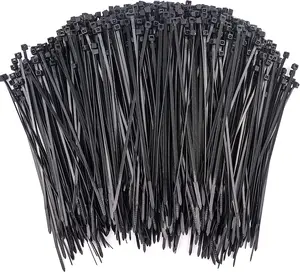 1000 Pcs Zip Ties, 6 Inch Self-Locking Nylon Cable Ties, Premium Heavy Duty Plastic Wire Ties Wraps for Indoor and Outdoor (Black) Rienar