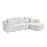 White Fur L Shape Right