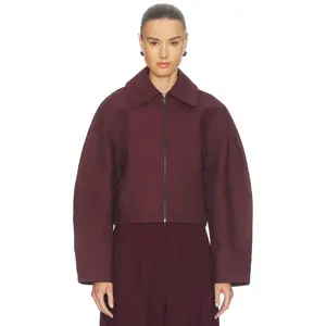 EAVES Karlie Cocoon Sleeve Jacket in Burgundy