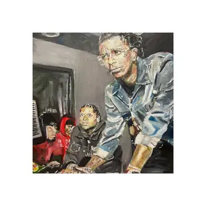 “Make It Full Screen” 16x16 Poster-Original artwork by CJSNOTHERE