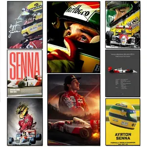 Legendary Brazilian F1 Racing Driver A-AAyrton Senna Poster HD Printed Poster With Ultra-clear Resolution Waterproof And Moisture-proof Suitable For Bedroom Living Room Bar Restaurant Cafe Wall Decoration As Gift