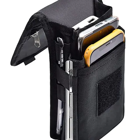 Men's Solid Color Belt Bag (Waist Belt Pocket), Zipper Everything Belt Bag, Versatile Multi-functional Phone Wallet Bag, Phone Pouch Card Holder, Ideal for Work, Camping, Rescue (A Travel Essential), Zipper Fanny Pack, Waist Bags