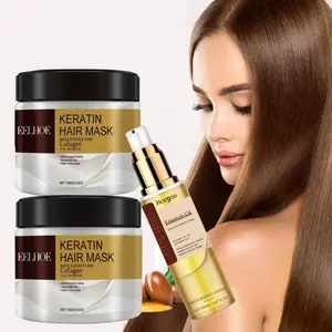 3-piece collagen hair mask and Moroccan essence set, which can bring deep care to the hair, suitable for all hair, soft and moisturizing. Hair care set in spring, summer, autumn and winter