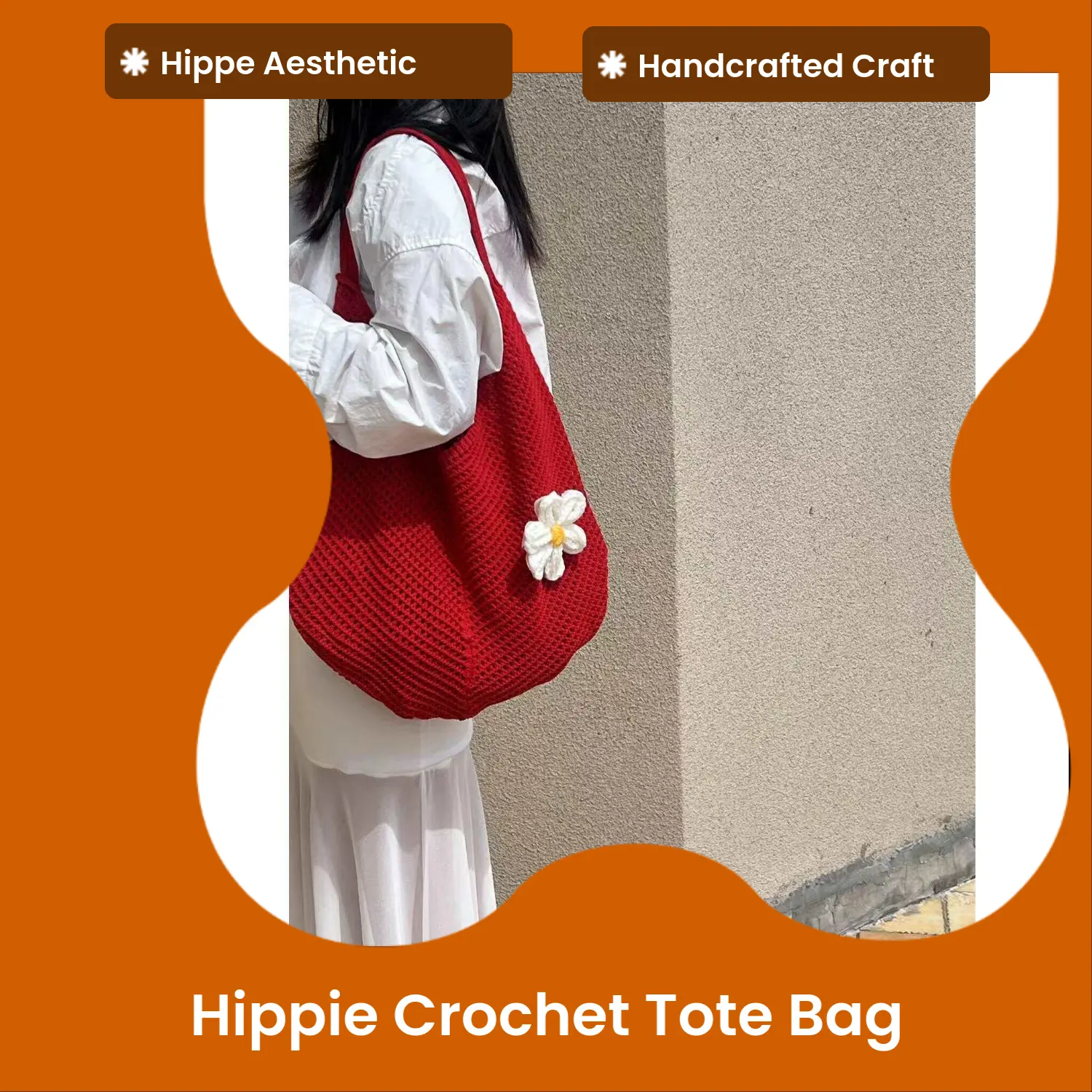 Women's Solid Color Straw Bag with Flower Decor, Fashionable Crochet Shoulder Bag Crossbody for Daily Used, Casual Trendy Versatile High-quality Daily Commuting Bag, Stylish Versatile Bag, Casual Trendy Purses