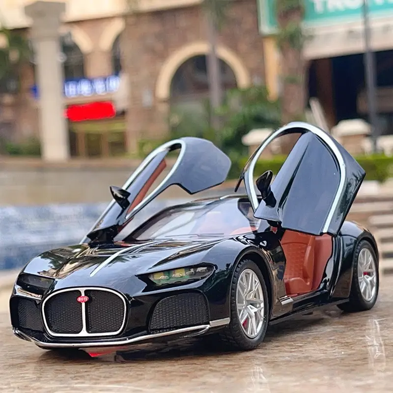 1:24 Special Edition Bugatti Atlantic Alloy Metal Sports Car Diecast Model - 1pc Alloy Model, Toy Vehicle with Simulation Sound & Light, Openable Car Doors & Trunk Lid, Collectible Kids Gift, Only Car Doors & Trunk Lid Openable