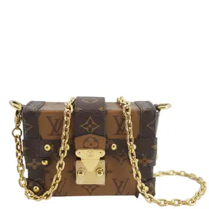 Pre-owned Louis Vuitton Reverse Monogram Canvas Crossbody Bags Essential Trunk NM Crossbody Bag Brown