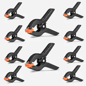 Spring Clamps,10 Pack 4.5in Professional Plastic Heavy Duty Spring Clips for Crafts, Backdrop Clips Clamps for Backdrop Stand,Photography Studios,Woodworking, Improvement
