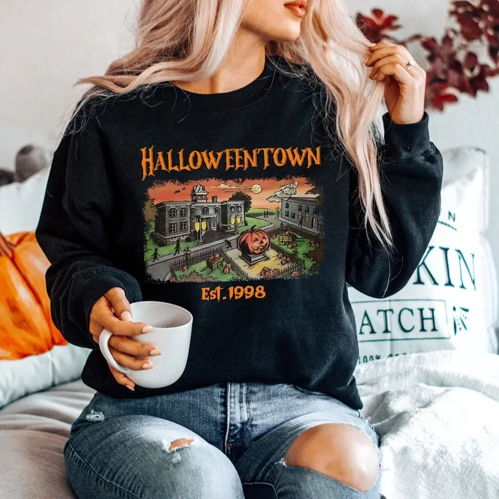 Halloweentown Est 1998 Sweatshirt, Halloweentown University Sweatshirt, Womens Halloween Sweatshirt, Fall Crewneck, Pumpkin Season Shirt, Fall Shirt, Halloweentown Shirt