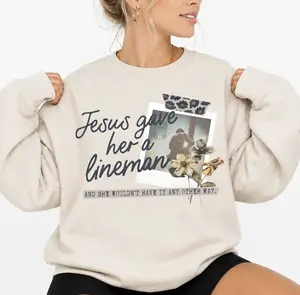 Vintage Jesus Gave Her A Lineman Canvas Style Cotton Shirt, Lineman Wife Tee, Jesus Apparel, Mother's Day Gift