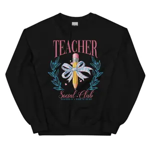 Teacher Social Club ~ Unisex Crewneck Sweatshirts Printed in the USA