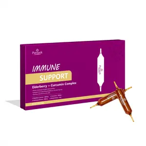 Perseek Triple-Action Immune Support: Elderberry + Curcumin + Piperine - 3x Better Absorption - 15mL x 10 Vials