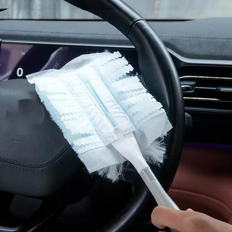 11pcs Electrostatic precipitator, 1 handle + 10 disposable replacement dust cloths