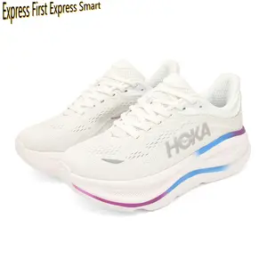 Cloud-White Running Shoes with Rainbow Gradient Accents – Breathable Mesh Upper, Ultra-Soft Cushioned Midsole & Non-Slip Rubber Outsole, Unisex Lightweight Trainers for Daily Walks & Gym Sessions