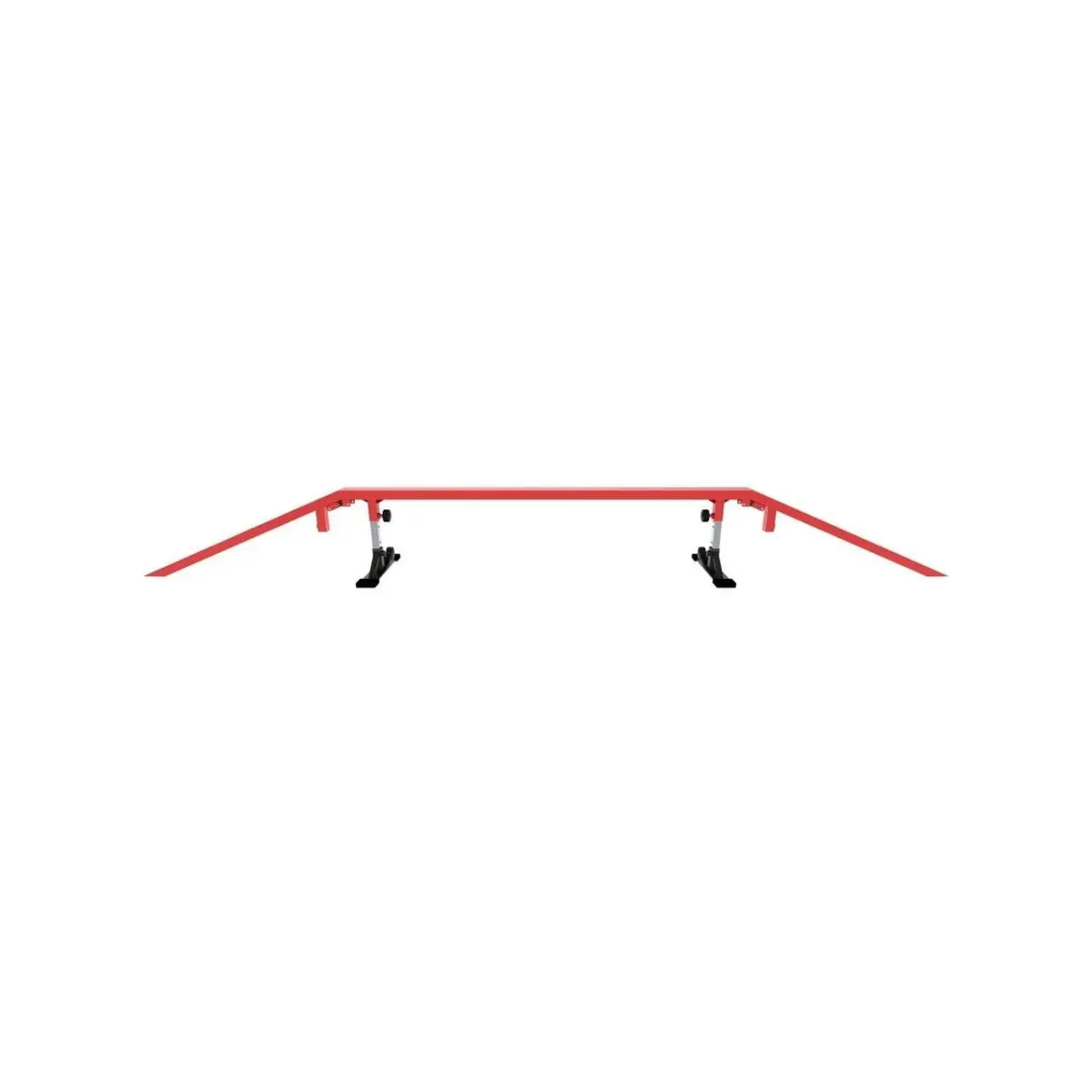FRESHPARK Ultimate Grind Rail Kit - 6' Powder Coated Cold Rolled Steel Rail, Height Adjustable Modular Flat Bar for Skateboard, Biking, Scootering (Over 10 Different Ways to Configure), Unisex, All Seasons, 58 Lbs, 72" H X 14" W X 4" L, Skating, 1 Angled,