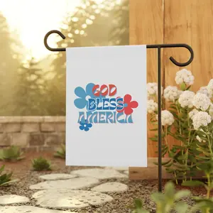 Retro God Bless America Patriotic Garden Flag, 4th of July Decor, Vintage Americana Yard Flag, Patriotic Flag, American Flag, 4th of July