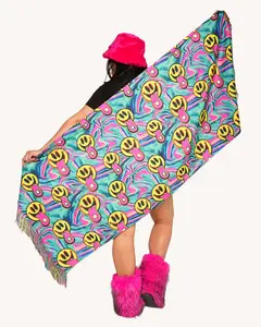 Happy Hour Acid Smiley Pashmina