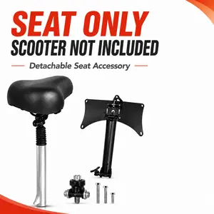 Seat Only, Scooter Not Included – Detachable Electric Scooter Seat Accessory with Installation Tools, Replacement Seat for Compatible Scooter Models