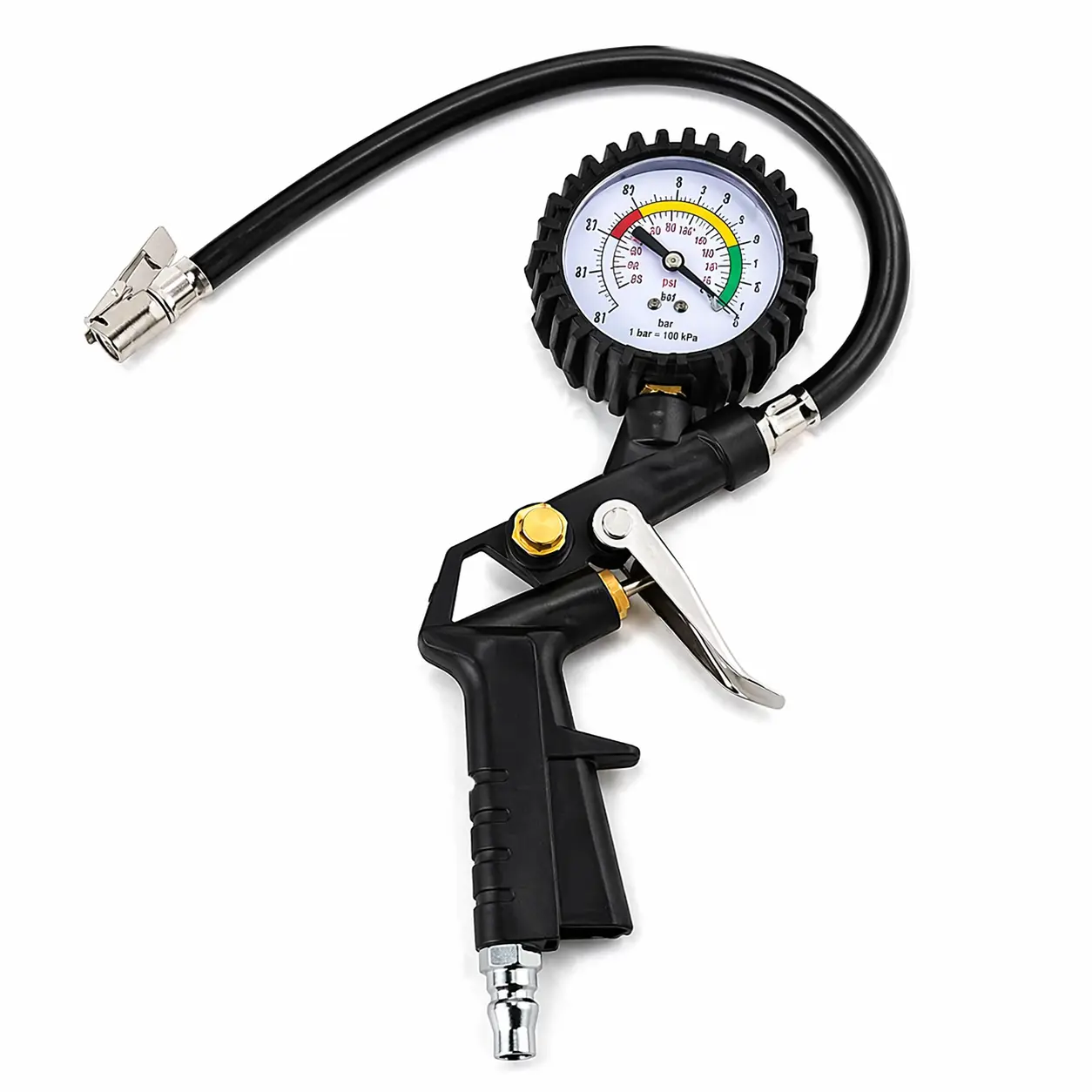 summerwins Tire Pressure Tester & Inflation Pump, Digital Gauge High Precision Vehicle Tool with Ergonomic Handle, Metal Nozzle, Durable Construction for Car Maintenance, Easy to Use Hand Tool, Tire Inflation Pump, Tyre Pressure Tester