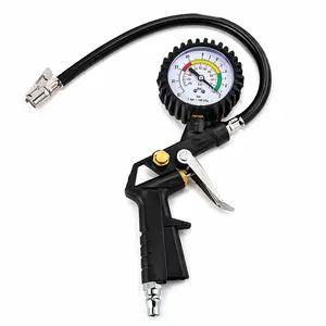 Tire Pressure Monitor with Digital Gauge High Precision Inflation Gun for Vehicles Ergonomic Handle Metal Nozzle Durable Construction Car Maintenance Vehicle Tire Inflation Tool Easy to Use Accurate Measurement Hand Tool