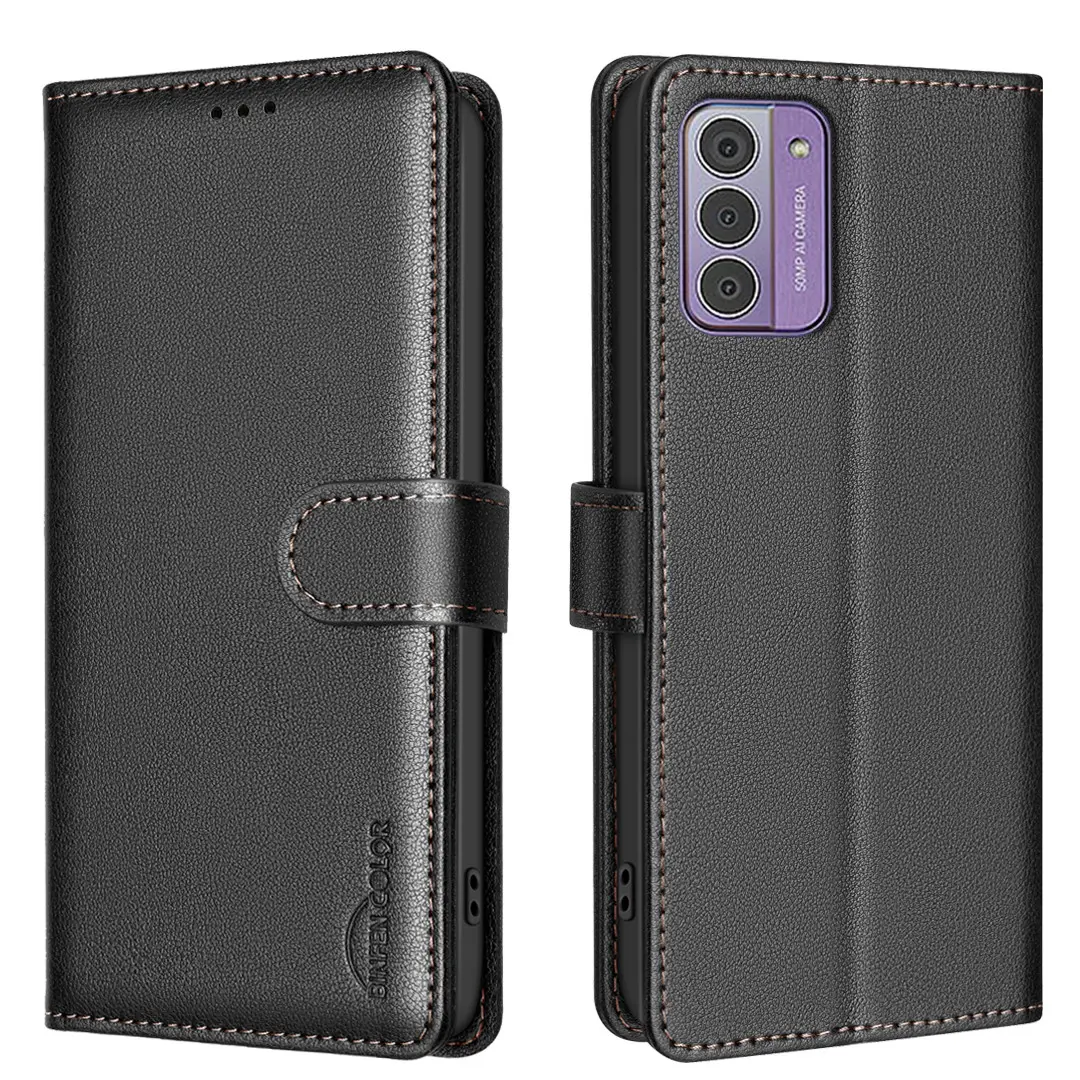 Nokia G42/c22/c32/g22 Wallet Phone Case, Rfid Shielding, Magnetic Flip Design, Leather-Like Material, Card Slot, Soft Business Style