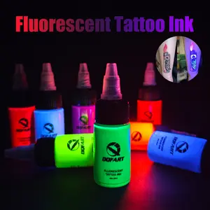 Mini Glow-in-the-Dark Tattoo Ink – Vibrant Fluorescent Colors for Nightlife Art Waterproof Long-Lasting