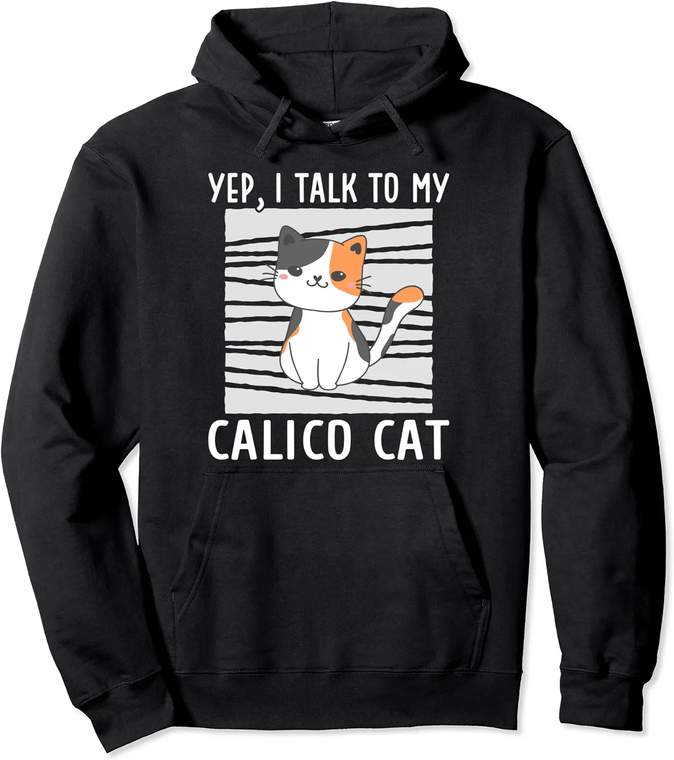 Caliby Brindle Mom Yep, I Talk To My Dilute Rare Calico Cat Pullover Hoodie - Markbrasel Shop 52B0CM6WTWSG