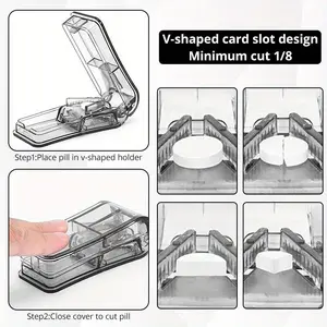 Pill Cutter Best Pill Cutter for Small Or Large Pills Design Cuts Vitamins Pill Splitter