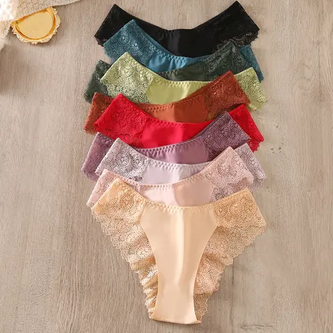 Women's Basic Plain Sheer Lace Boyshorts - Casual, Comfy, Wire-Free Lady Underwear, Soft, Chic, Breathable Pastel Underwear for Daily Wear