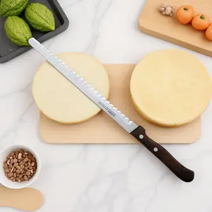 Effortless Stainless Steel Bread Slicer Non-Slip Coarse Tooth Cutter for Perfect Toast & Cake Slices Durable Kitchen Essential for Every Home