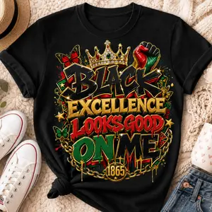 JUNETEENTH Graffiti Art DTF Transfers - Bold Typography DIY Supplies for Adults, Soft, Easy-to-Blend, Black AF & Black Excellence Themes for Hoodies, Tote Bags, T-Shirts