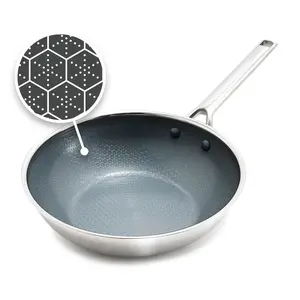10" Hybrid Stainless Steel and Ceramic Nonstick Wok