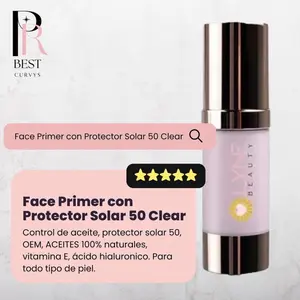 PR Best Curvys Face Primer Clear SPF50 Protector Solar 50 Hydrating Moisturizing Hyaluronic Acid Oil Control 30ml Hydrate Makeup Uv Moisture Moisturizer Cosmetic Nourishing Nourishing