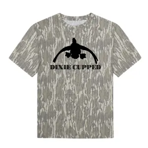 Dixie Cupped Mossy Oak Bottomland Duck Tee, Original Bottomland Waterfowl Shirt, Vintage Washed Out Hunting Tee, Cammo 3D