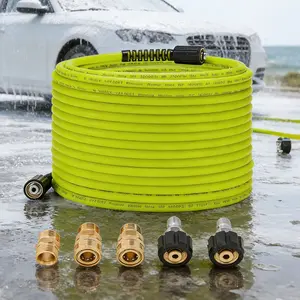 High Pressure Washer Hose Replacement Set, 50ft Thickened Heavy Duty Hose, Fits Power Washers, Includes M22 14mm Quick Connect Fittings