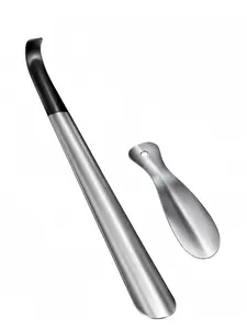 LMMAKE Stainless Steel Shoehorn Set – 16.5" Long Handle & 7.5" Travel Size for Seniors, Non-Slip, Durable, Easy Shoe Wearing, Footwear Essential