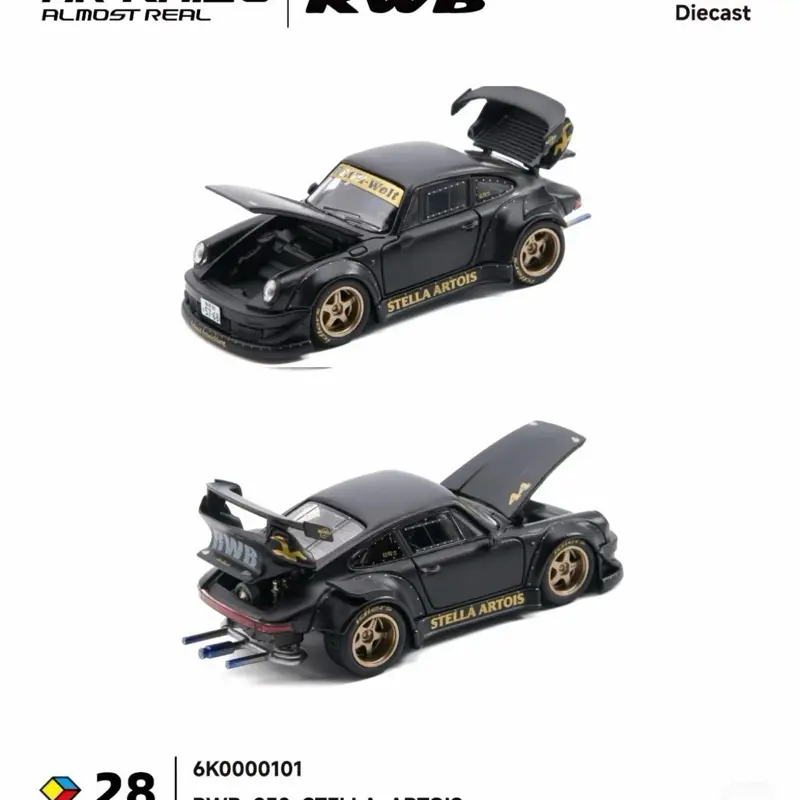 AR Kaizo 1:64 Porsche RWB 930 Black
