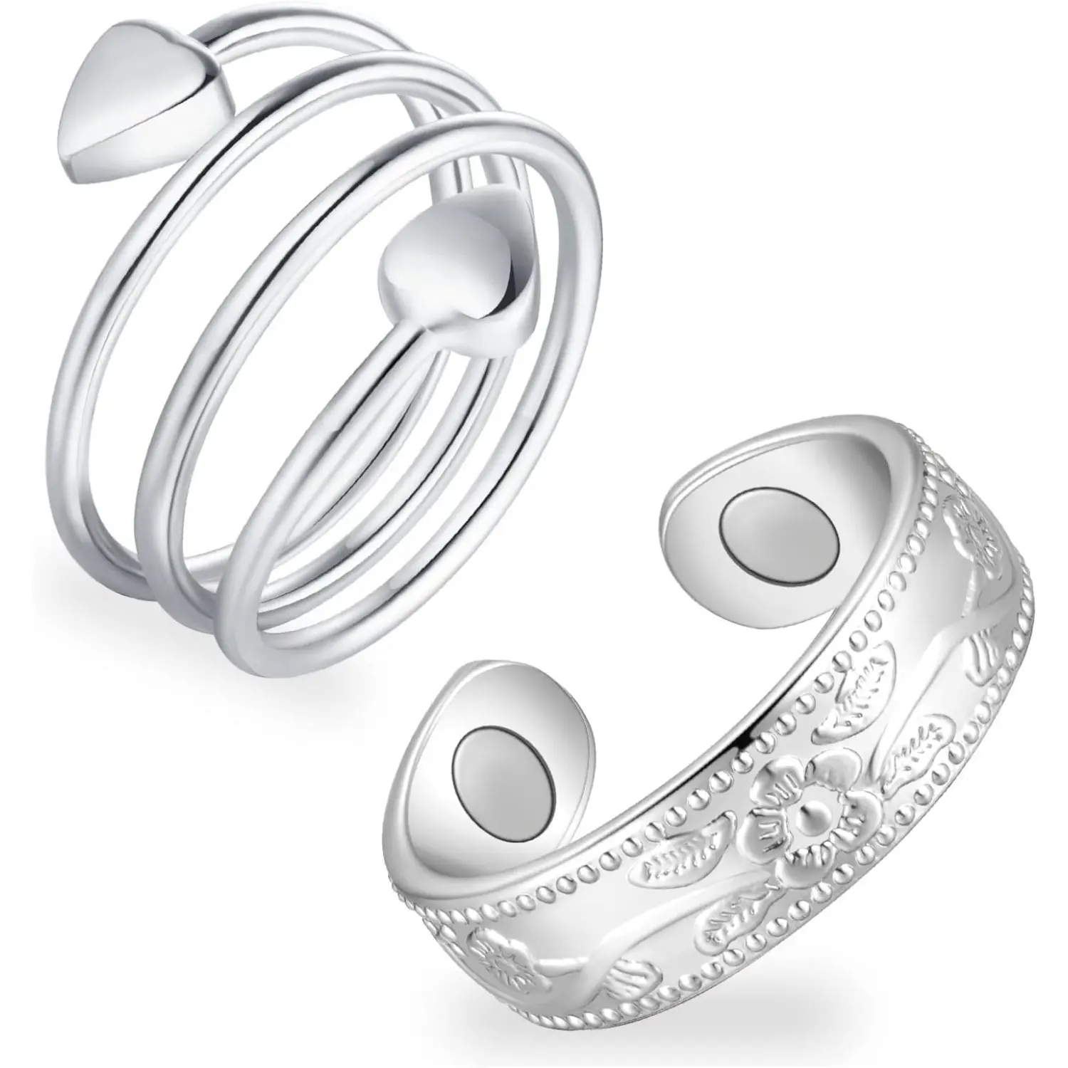 Silver-flower&heart Series