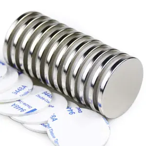 LOVIMAG 12 Pack Strong Neodymium Magnets 1.26"x0.12" Rare Earth Magnet with Adhesive Backing for Fridge Refrigerator Craft Whiteboard Building Scientific Office