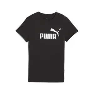 PUMA Womens Essentials Logo Tee Casual Tops Casual - Black