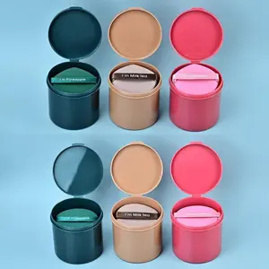 7pcs Air Cushion Makeup Sponge Puff, Storage Case Included, Round/Teardrop-Shaped Available, Dry And Wet Use Blender Set, Ideal for Powder Foundation BB Cream, Etc
