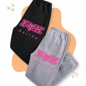 Trendy F0x Racing Pink Logo Sweatpants – Bold and Stylish Biker Wear - Trendy Sweatpants - Gift For Her Him, Trending 26 B