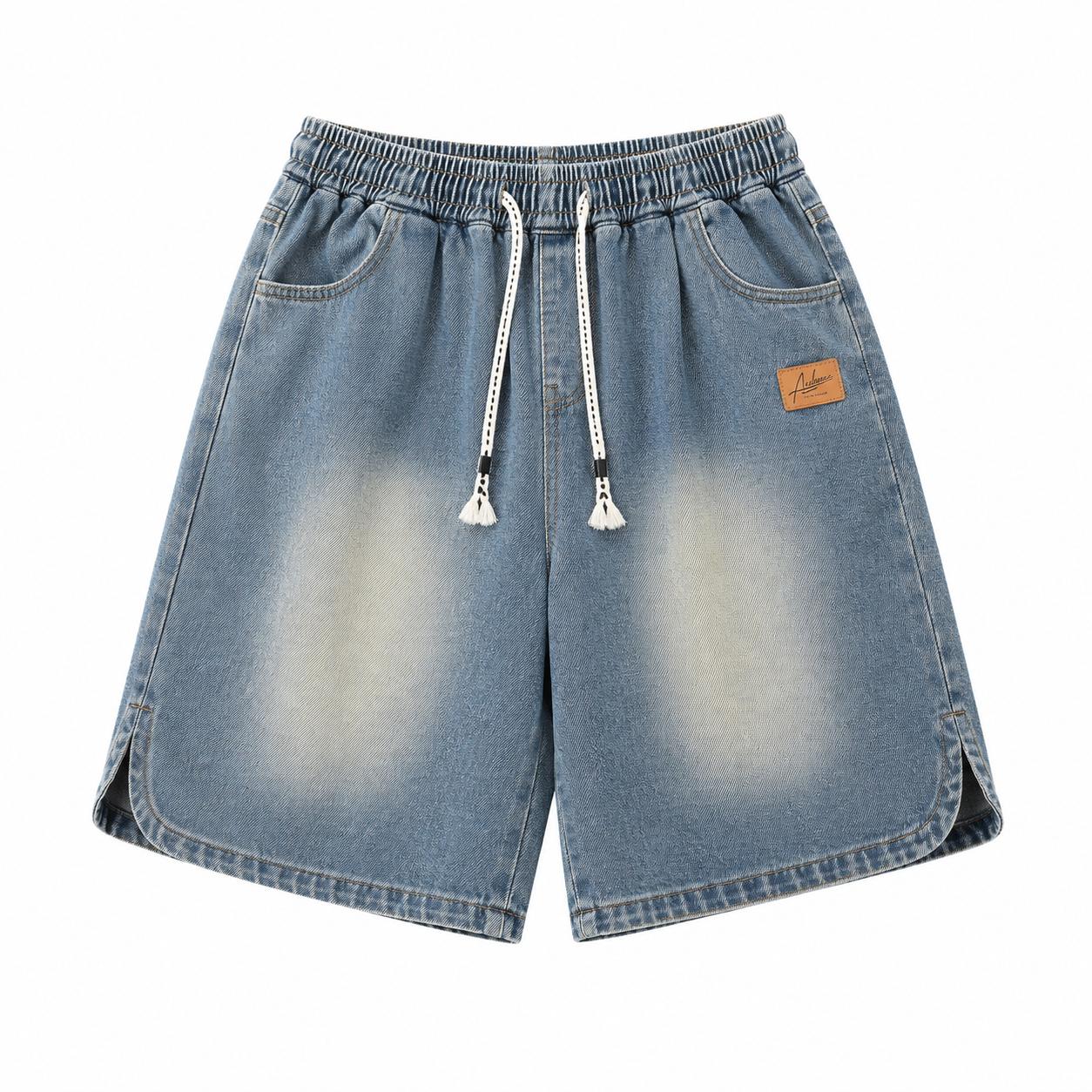 Men’s Starry Sky Pattern Mid-Length Denim Shorts — Lightweight for Summer, Loose Straight Fit, Trendy Retro Style, Versatile Casual Design Men’s Starry Sky Pattern Mid-Length Denim Shorts — Lightweight for Summer, Loose Straight Fit, Trendy Retro Style, Versatile Casual Design