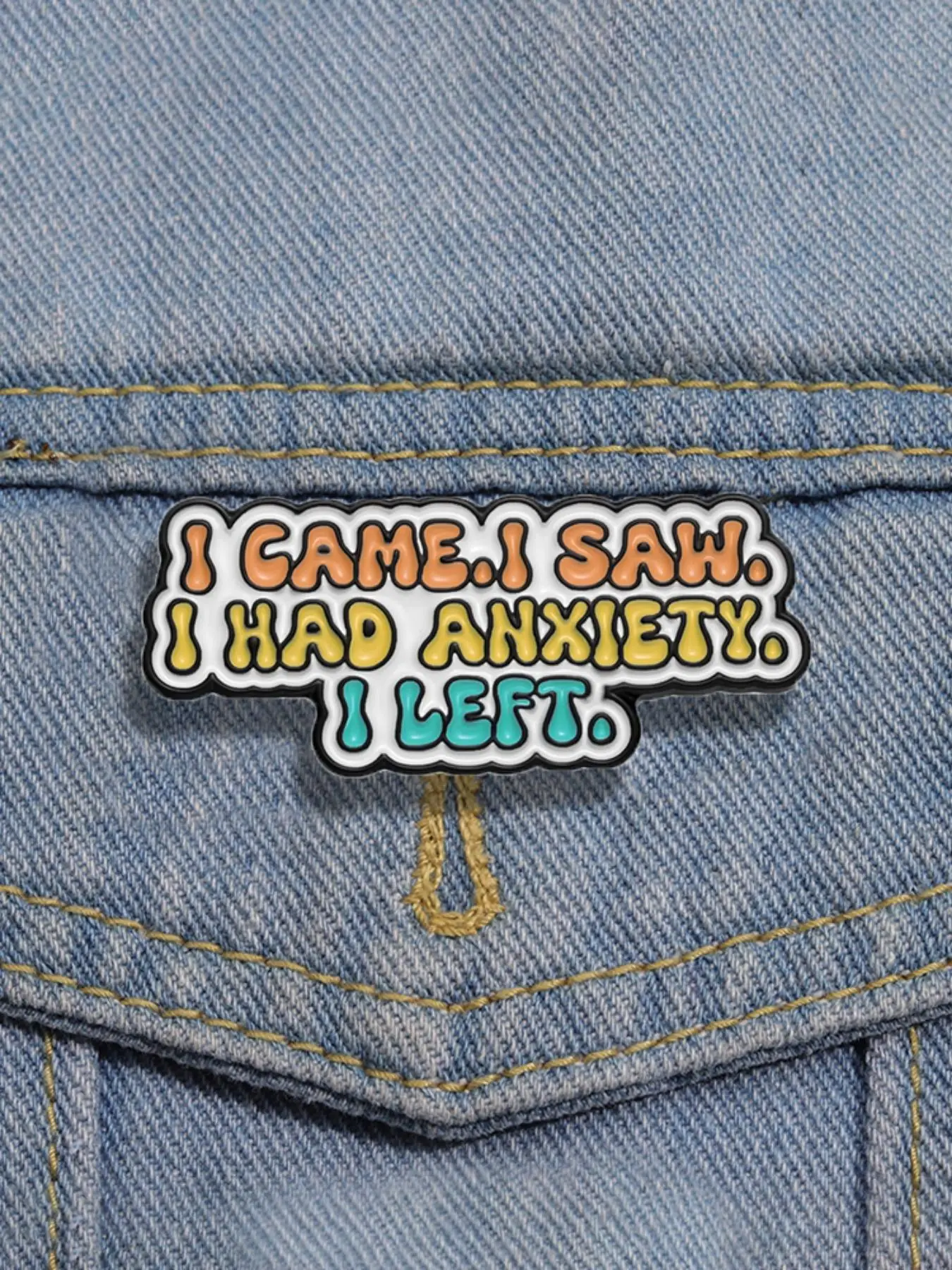 1 Piece Fashion Letter Pattern Enamel Brooch Pin, Casual Matching Jewelry for Party, Daily Clothing Decor